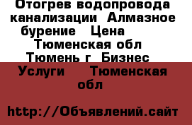 Отогрев водопровода канализации. Алмазное бурение › Цена ­ 111 - Тюменская обл., Тюмень г. Бизнес » Услуги   . Тюменская обл.